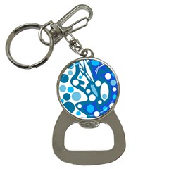 Blue And White Decor Bottle Opener Key Chains by Valentinaart