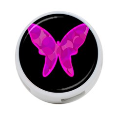 Purple Butterfly 4-port Usb Hub (two Sides)  by Valentinaart