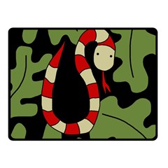Red Cartoon Snake Double Sided Fleece Blanket (small)  by Valentinaart