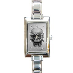Skull Rectangle Italian Charm Watch by ArtByThree