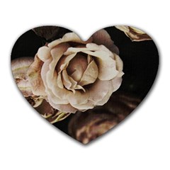 Roses Flowers Heart Mousepads by vanessagf
