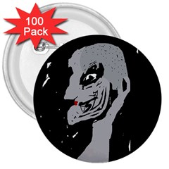Horror 3  Buttons (100 Pack)  by Valentinaart