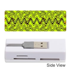 Yellow Wavey Squiggles Memory Card Reader (stick)  by BrightVibesDesign