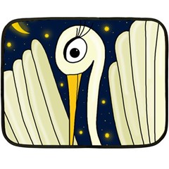 Crane 2 Fleece Blanket (mini) by Valentinaart