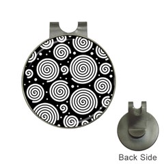 Black And White Hypnoses Hat Clips With Golf Markers by Valentinaart