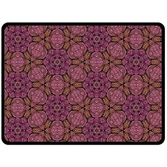 Fuchsia Abstract Shell Pattern Double Sided Fleece Blanket (large)  by TanyaDraws