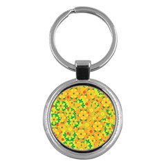 Christmas Decor - Yellow Key Chains (round)  by Valentinaart
