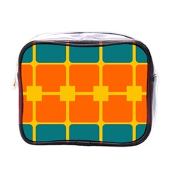 Squares And Rectangles                                                                                                			mini Toiletries Bag (one Side) by LalyLauraFLM