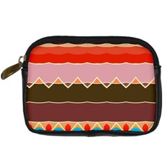 Waves And Other Shapes                                                                                                    	digital Camera Leather Case by LalyLauraFLM