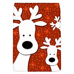 Christmas Reindeer - Red 2 Flap Covers (l)  by Valentinaart