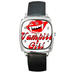 Vampire Girl Square Metal Watch by igorsin