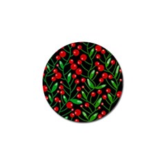 Red Christmas Berries Golf Ball Marker by Valentinaart