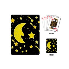 Sleeping Moon Playing Cards (mini)  by Valentinaart