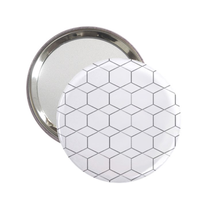  honeycomb - diamond black and white pattern 2.25  Handbag Mirrors