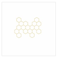 Honeycomb Pattern Graphic Design Large Satin Scarf (square)