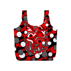Red Mess Full Print Recycle Bags (s)  by Valentinaart