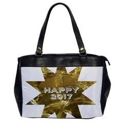 Happy New Year 2017 Gold White Star Office Handbags by yoursparklingshop