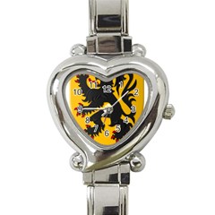 Flanders Coat Of Arms  Heart Italian Charm Watch by abbeyz71
