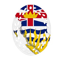 Flag Map Of British Columbia Oval Filigree Ornament (2-side) 