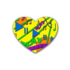 Music Heart Coaster (4 Pack)  by Valentinaart