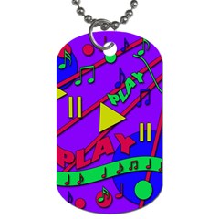 Music 2 Dog Tag (one Side) by Valentinaart