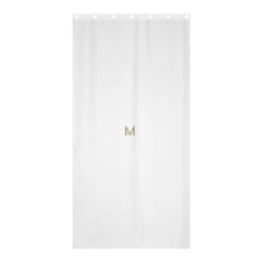 M Monogram Initial Letter M Golden Chic Stylish Typography Gold Shower Curtain 36  X 72  (stall)  by yoursparklingshop