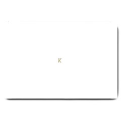 Monogrammed Monogram Initial Letter K Gold Chic Stylish Elegant Typography Large Doormat  by yoursparklingshop