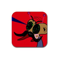 Mr Fly Rubber Coaster (square)  by Valentinaart