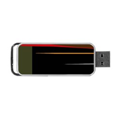 Colorful Lines  Portable Usb Flash (two Sides) by Valentinaart