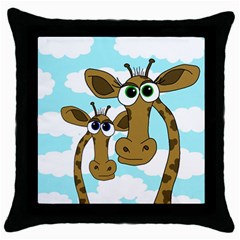 Just The Two Of Us Throw Pillow Case (black) by Valentinaart