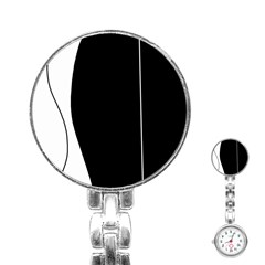 White And Black 2 Stainless Steel Nurses Watch by Valentinaart