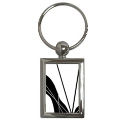 White And Black  Key Chains (rectangle)  by Valentinaart