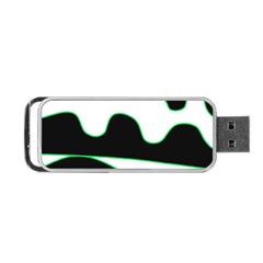 Green, White And Black Portable Usb Flash (one Side) by Valentinaart