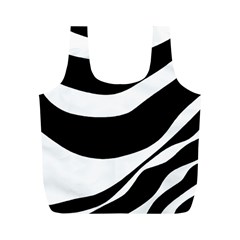White Or Black Full Print Recycle Bags (m)  by Valentinaart