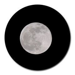 Full Moon At Night Round Mousepads by picsaspassion
