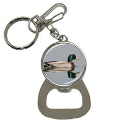 Wild Duck Swimming In Lake Bottle Opener Key Chains by picsaspassion