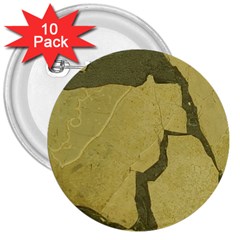 Stylish Gold Stone 3  Buttons (10 Pack)  by yoursparklingshop