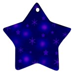 Blue Xmas design Star Ornament (Two Sides) 