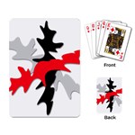 Gray, red and black shape Playing Card