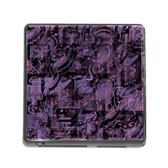 Purple Town Memory Card Reader (square) by Valentinaart