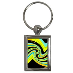 Blue And Yellow Key Chains (rectangle)  by Valentinaart