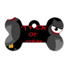 Trick Or Treat - Owls Dog Tag Bone (two Sides) by Valentinaart