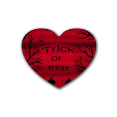 Trick Or Treat - Black Cat Heart Coaster (4 Pack)  by Valentinaart