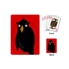 Halloween - Old Raven Playing Cards (mini)  by Valentinaart