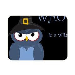 Halloween Witch - Blue Owl Double Sided Flano Blanket (mini)  by Valentinaart