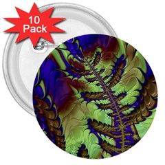 Freaky Friday, Blue Green 3  Buttons (10 Pack)  by Fractalworld