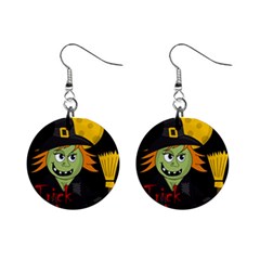 Halloween Witch Mini Button Earrings by Valentinaart