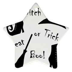 Halloween Witch Star Ornament (two Sides)  by Valentinaart