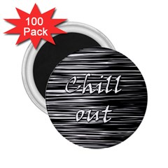 Black An White  chill Out  2 25  Magnets (100 Pack)  by Valentinaart