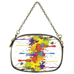 Crazy Multicolored Double Running Splashes Chain Purses (one Side) 